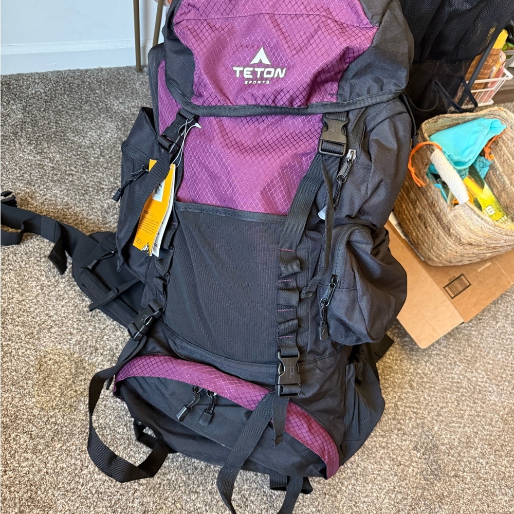 TETON Sports Explorer 65 Backpack — Purple & Black